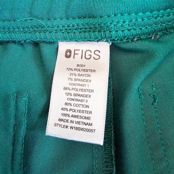 Figs Teal Zamora Jogger Scrub Pants Womens Tall XS Mid Rise Tapered Leg Stretch - Picture 5 of 7